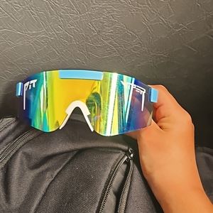 I am selling pit vipers. They are adjustable and they color is blue, and white